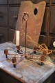 Old swedish wrought iron candlestick for 6 candles... Old swedish wrought iron candlestick for 6 candles...